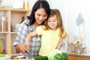 Mother and Child Cooking, Renee Naturally