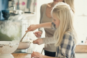 Mother & Daughter cooking, Renee Naturally