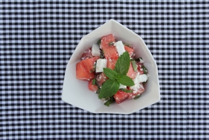 Watermelon, Goat Feta & Mint Salad, Renee Naturally