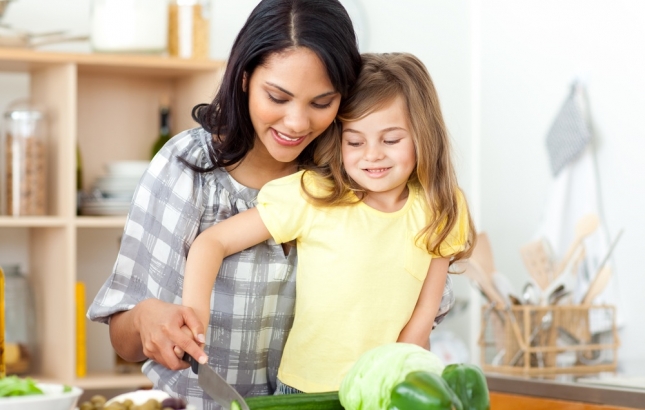 Mother and Child Cooking, Renee Naturally