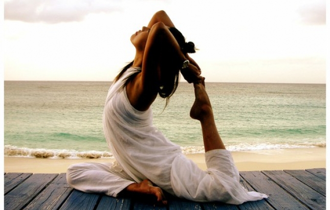 Yoga on Beach, Renee Naturally