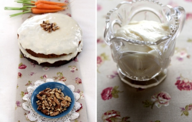 Carrot Cake with Soy Cream Cheese Icing, Renee Naturally