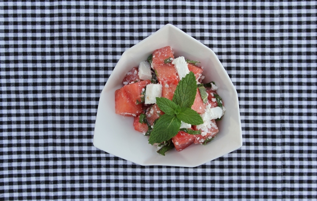 Watermelon, Goat Feta & Mint Salad, Renee Naturally