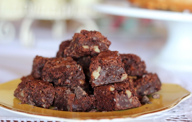 Gluten-free Chocolate Pecan Brownies, Renee Naturally