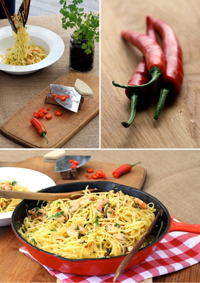 Chili and Prawn Linguine, Renee Naturally