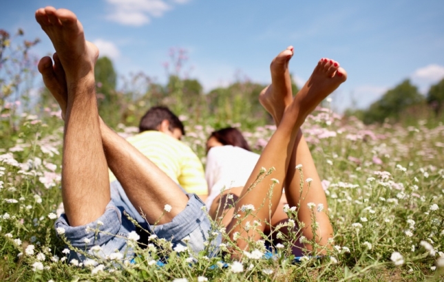 Couple relaxing in nature, Renee Naturally