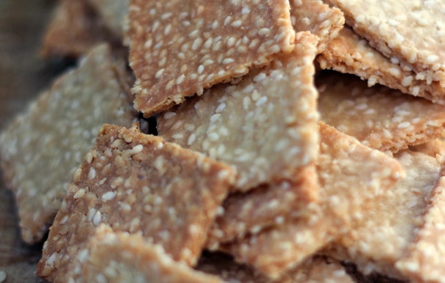 Sesame Almond Crackers, Renee Naturally Sesame Almond Crackers, Renee Naturally