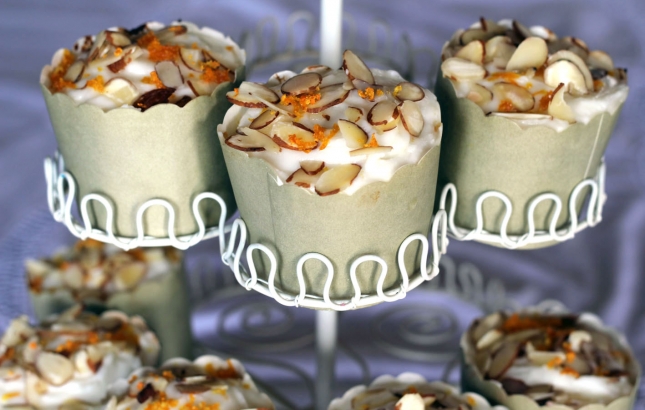 Cardamom, Orange & Almond Cupcakes, Renee Naturally