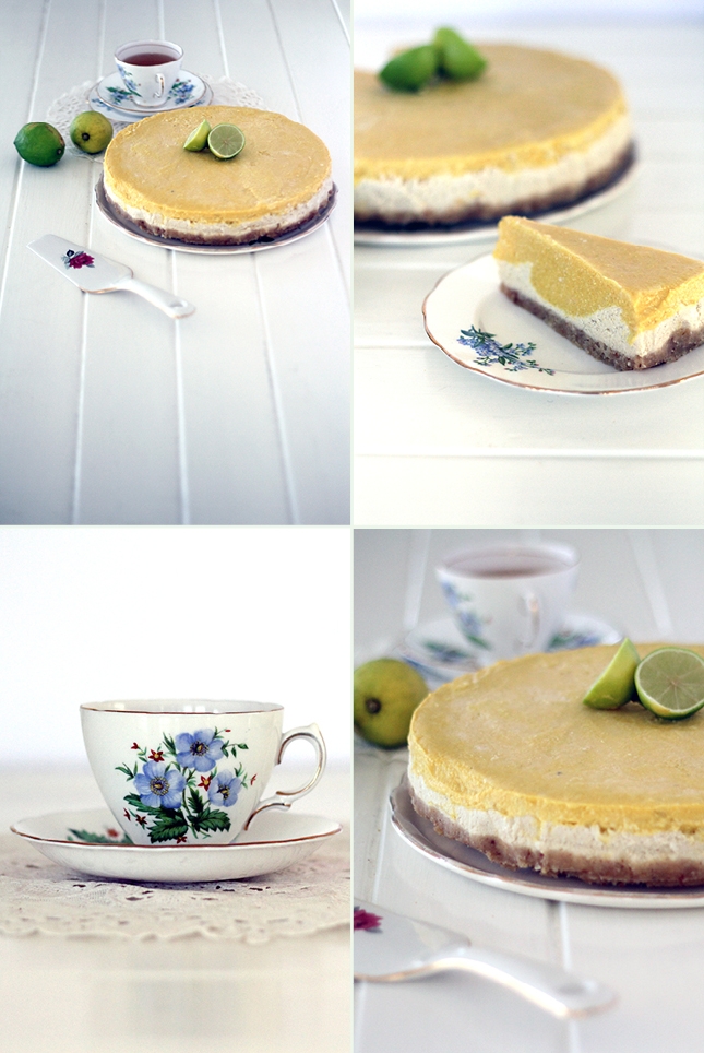 Macadamia Crusted Mango & Lime Raw 'Cheesecake', Renee Naturally Macadamia Crusted Mango & Lime Raw 'Cheesecake', Renee Naturally