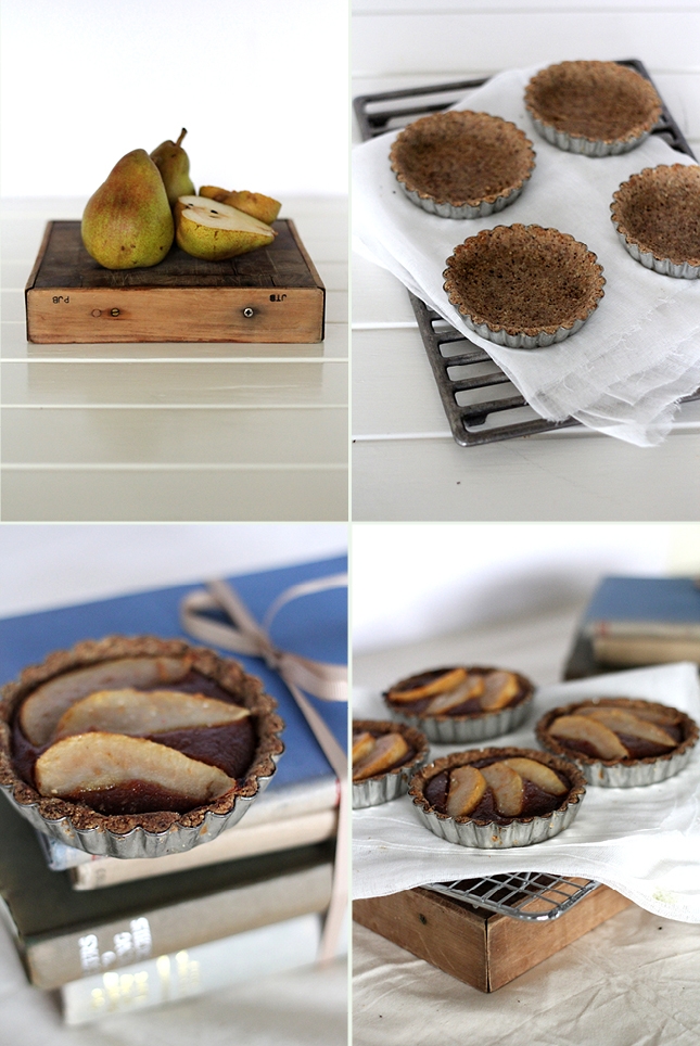 Pear, Hazelnut & Salted Caramel Tarts, Renee Naturally Pear, Hazelnut & Salted Caramel Tarts, Renee Naturally